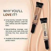 SIMS HD Pro Natural Full Coverage Concealer, Matte  Poreless Ultra Blendable Liquid Concealer For Crack Free Face Makeup- Fawn-thumb1