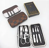 Manicure Pedicure Set Nail Clippers Stainless Steel Luxury Nail Grooming Set Professional Nail Scissors Grooming Kits, Nail Tools with Leather Case (7)-thumb2