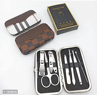 Manicure Pedicure Set Nail Clippers Stainless Steel Luxury Nail Grooming Set Professional Nail Scissors Grooming Kits, Nail Tools with Leather Case (7)-thumb3