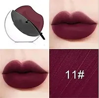 Lip Shape Design Lazy Long Lasting Waterproof Non-Stick Cup Matte Lipstick (BERRY, 10 g)-thumb1