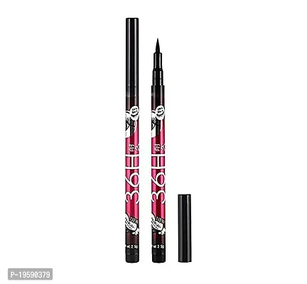 SIMS 36H Precision Liquid Waterproof Lash Eyeliner Pencil/Eye Liner, Water Resistant, Long-Lasting (Black) (Pack Of 2) Matte Finish