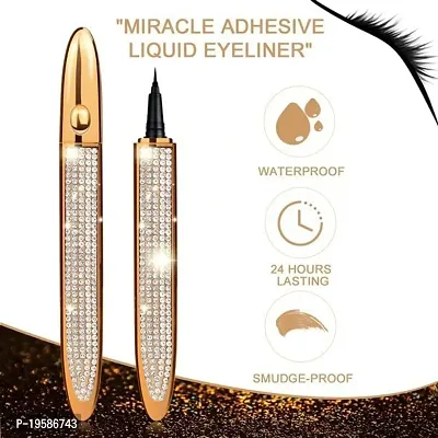 Magnetic Pen Eyeliner Waterproof Long Lasting Natural Eye Makeup Matte Eye Liner Black 5g-thumb2