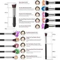 Makeup Brushes Set Tool Pro Foundation Eyeliner Eyeshadow,etc with Blender Sponge Puff-11 Pieces(Random Colour)-thumb3