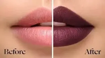 Lip Shape Design Lazy Long Lasting Waterproof Non-Stick Cup Matte Lipstick (BERRY, 10 g)-thumb2