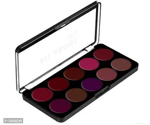 All about Lip Palette with 10 Pigmented colors |Creamy Matte Finish Lip Colors Lipstick |Travel Friendly Lip Palette | Multicolor--thumb3