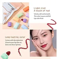 ni Candy Matte Lipstick Set Velvet Lipstick Set Nonstick Cup Easy To Color Long-lasting Waterproof Swab Lipstick Makeup Gift Set-thumb1