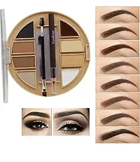 S.F.R. COLOR 8 color eyebrow powder with black / brown/ and coffee eyebrow color | eyebrow cream with eyebrow pencil | eyebrow stencil and applicator highlighter | eyebrow pencil, mascara brush-thumb3