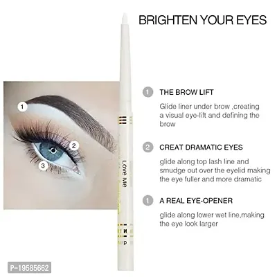 SIMS white Kajal eyeliner pencil smudge proof waterproof white kohl Kajal| auto white Kajal (white, 3 g),-thumb3