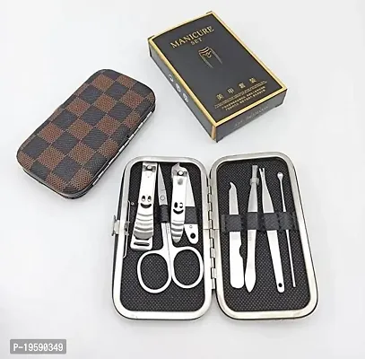 Manicure Pedicure Set Nail Clippers Stainless Steel Luxury Nail Grooming Set Professional Nail Scissors Grooming Kits, Nail Tools with Leather Case (7)