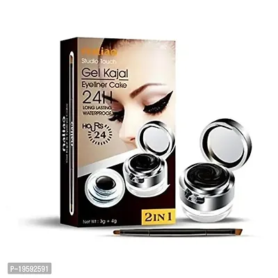 Sukhmani Maliao Studios Touch Gel Kajal Eyeliner Cake 24H Long Lasting Waterproof 2IN1 Net Wt: 3G 4G