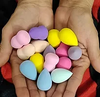 Multicolor Tear Shape Mini Beauty Blender Sponge With Storage Box - Pack of 5, Assorted Colour-thumb2