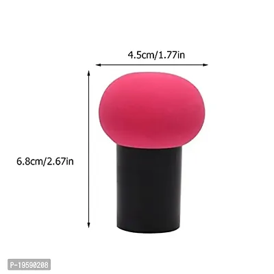 New Mushroom Head Beauty Blender Soft Powder Puff With Case For Makeup,Foundation Blender. Set of 3 (Random Colour)-thumb2