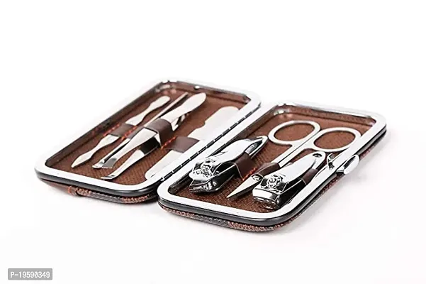 Manicure Pedicure Set Nail Clippers Stainless Steel Luxury Nail Grooming Set Professional Nail Scissors Grooming Kits, Nail Tools with Leather Case (7)-thumb5