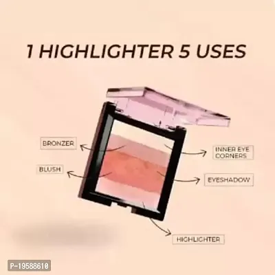 Best Instant Glow Shimmer Bricks Highlighter LONG LASTING (MULTICOLOR) 10G Highlighter (MULTICOLOR)