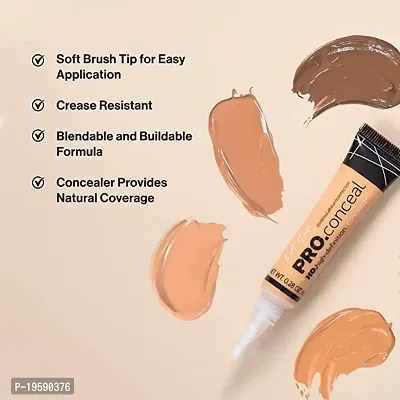 SIMS HD Pro Natural Full Coverage Concealer, Matte  Poreless Ultra Blendable Liquid Concealer For Crack Free Face Makeup- Fawn-thumb3