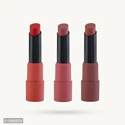 New Long Lasting, Highly Pigmented  Comfortable Ultra Matte Lipstick (Reds and Maroons - 01) Set of 3-thumb3