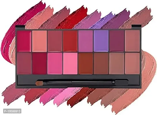 New Infinity Lip Palette, Demi Matte, 16 Colors to Infinte Lipstick Colors with Free Spatula cum Applicator. Shade:2 (Multicolor, 36 g)
