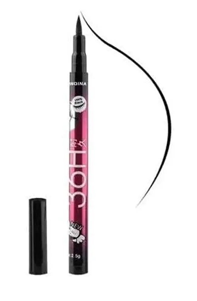 SIMS 36H Precision Liquid Waterproof Lash Eyeliner Pencil | Eye Liner (Black) (pack of 1) Matte Finish