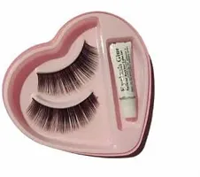 Natural and easy to wear 4 heart shape eyelashes with glue-thumb1