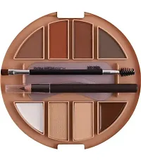 S.F.R. COLOR 8 color eyebrow powder with black / brown/ and coffee eyebrow color | eyebrow cream with eyebrow pencil | eyebrow stencil and applicator highlighter | eyebrow pencil, mascara brush-thumb2