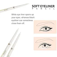 SIMS white Kajal eyeliner pencil smudge proof waterproof white kohl Kajal| auto white Kajal (white, 3 g),-thumb1