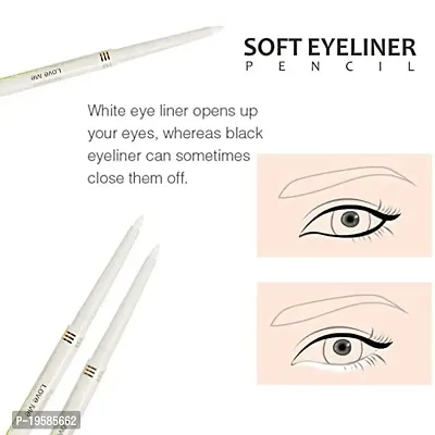 SIMS white Kajal eyeliner pencil smudge proof waterproof white kohl Kajal| auto white Kajal (white, 3 g),-thumb2