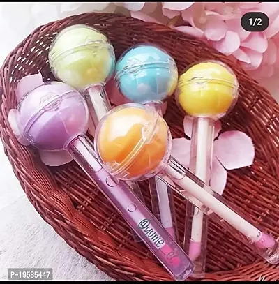 Pink Shimmer Lollipop 2in1 Fruity Lip Balm  Lip Gloss, 7g-thumb0