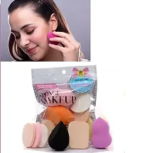 Womens  Girls 6in1 Multicolour Makeup Sponge Beauty Blenders Pack for Blending Face Makeup Foundation Sponge Set for Face Makeup - (Pack of 6)-thumb1