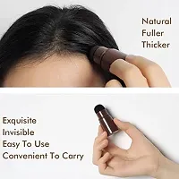 Natural Hairline Powder, Hair Shading Sponge Pen, Hairline Shadow Powder Stick, Quick Root Touch-Up, Waterproof Hair Root Concealer For Thinning Hair, Paired With 3 Pairs Of Eyebrow Stamp (Black)-thumb3