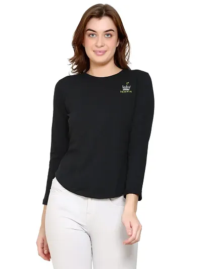 Womens Wear Full Sleeves Tshirt Round Neck in Color