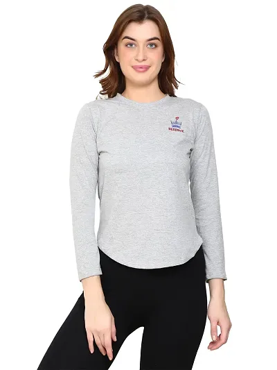 Womens Wear Full Sleeves Tshirt Round Neck in Color