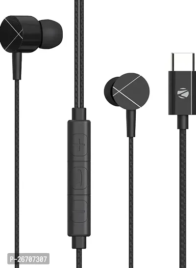 Stylish Black In-ear Wired - 3.5 MM Single Pin Headphones-thumb0