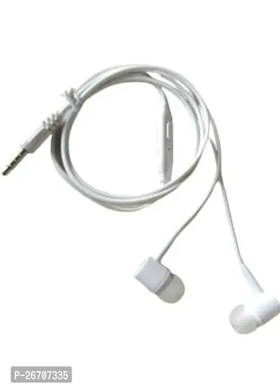 Stylish White In-ear Wired - 3.5 MM Single Pin Headphones-thumb0