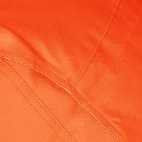 Designer Orange Leatherette Double Stitched Bean Bag Covers Without Beans-thumb2