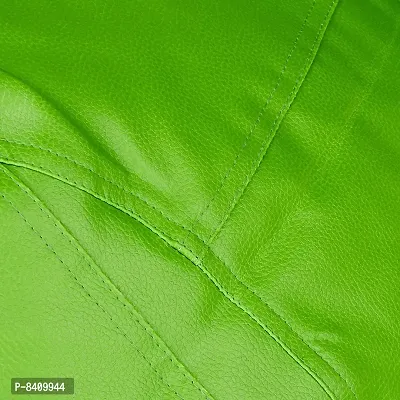 Designer Green Leatherette Double Stitched Bean Bag Covers Without Beans-thumb4