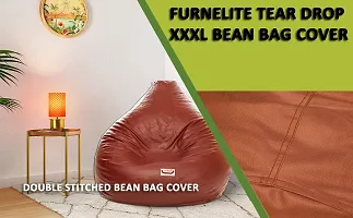 Designer Leatherette Double Stitched Bean Bag Covers Without Beans-thumb1