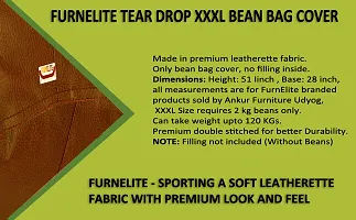 Designer Leatherette Double Stitched Bean Bag Covers Without Beans-thumb3