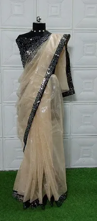 New In Organza Saree without Blouse piece 
