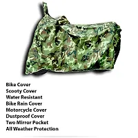 EGAL Bike Body Cover Compatible for Bajaj Pulsar SS400 100% Waterresistant Dustproof/Indoor/Outdoor and Parking with All Varients Full Body Protection (Colour-Green/Jungle)-thumb3