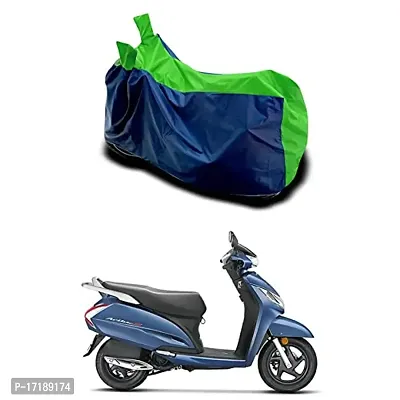 EGAL- Water Resistant/Dustproof Two Wheele Bike Body Cover Compatible for Honda Activa 125 New BS6 Indoor/Outdoor and Parking with All Varients Full Body Protection (Green/Blue)