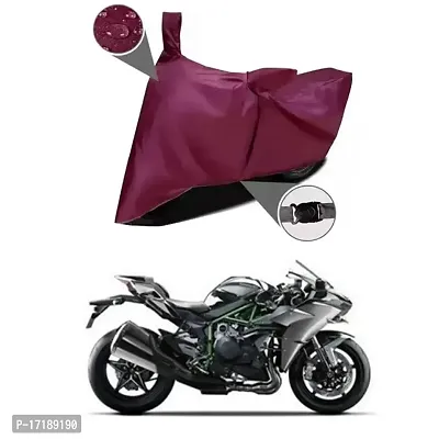 EGAL Water Resistant/Dustproof Two Wheele Bike Body Cover Compatible for Kawasaki Ninja H2 Indoor/Outdoor and Parking with All Varients Full Body Protection(Colour-Marron)-thumb0