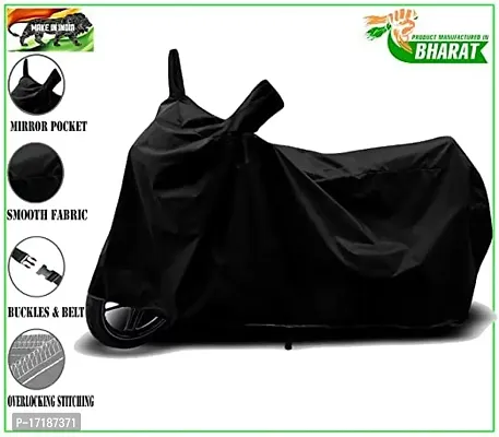 EGAL- Universal Water Resistant/Dustproof Two Wheele Bike Body Cover Compatible for Yamaha Ray ZR BS6 Indoor/Outdoor and Parking with All Varients Full Body Protection (Colour-Black)-thumb5