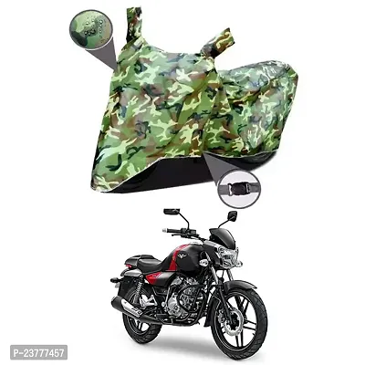 EGAL Bike Body Cover Compatible for Bajaj V15 BS6 100% Waterresistant Dustproof/Indoor/Outdoor and Parking with All Varients Full Body Protection (Colour-Green/Jungle)-thumb0