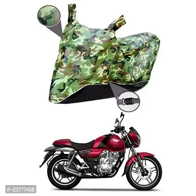 EGAL Bike Body Cover Compatible for Bajaj V15 Power Up BS6 100% Waterresistant Dustproof/Indoor/Outdoor and Parking with All Varients Full Body Protection (Colour-Green/Jungle)