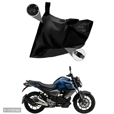 EGAL- Universal Water Resistant/Dustproof Two Wheele Bike Body Cover Compatible for Yamaha FZ S FI New BS6 Indoor/Outdoor and Parking with All Varients Full Body Protection (Colour-Black)-thumb0