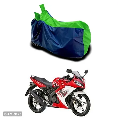 EGAL- Water Resistant/Dustproof Two Wheele Bike Body Cover Compatible for Yamaha YZF R15S BS6 Indoor/Outdoor and Parking with All Varients Full Body Protection (Green/Blue)