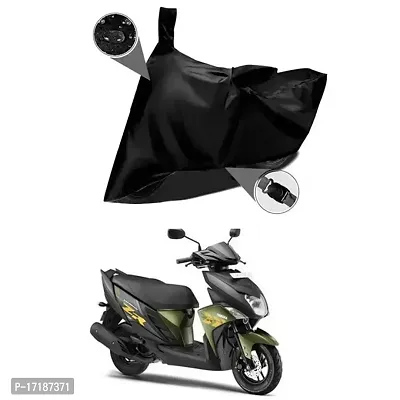 EGAL- Universal Water Resistant/Dustproof Two Wheele Bike Body Cover Compatible for Yamaha Ray ZR BS6 Indoor/Outdoor and Parking with All Varients Full Body Protection (Colour-Black)