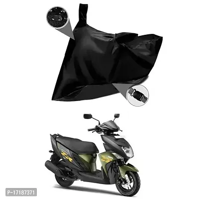 EGAL- Universal Water Resistant/Dustproof Two Wheele Bike Body Cover Compatible for Yamaha Ray ZR BS6 Indoor/Outdoor and Parking with All Varients Full Body Protection (Colour-Black)-thumb0