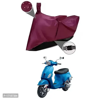 EGAL Water Resistant/Dustproof Two Wheele Bike Body Cover Compatible for Piaggio Vespa 150 Indoor/Outdoor and Parking with All Varients Full Body Protection(Colour-Marron)-thumb0