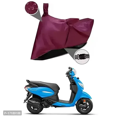 EGAL Water Resistant/Dustproof Two Wheele Bike Body Cover Compatible for Hero Pleasure+ 110 BS6 Indoor/Outdoor and Parking with All Varients Full Body Protection(Colour-Marron)